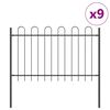 vidaXL Gard de Grădină BOXTEL 9 buc. 15,3 x 0,8 m Gri