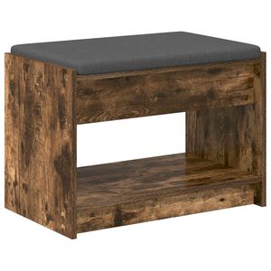 vidaXL Bancă pentru hol Stejar Afumat 63 x 38 x 45 cm