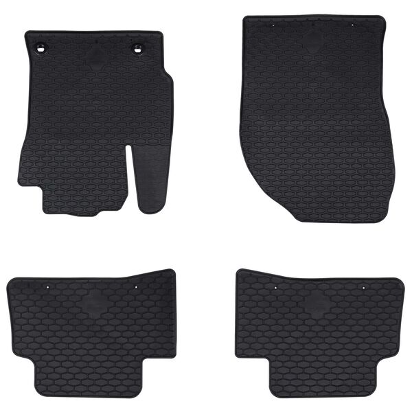 vidaXL Covor pentru mașină 4 pcs Negru Cauciuc