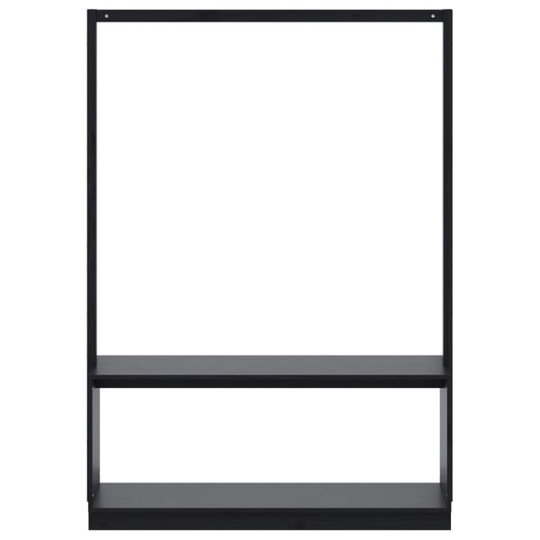 vidaXL Cuier haine cu pantofar negru 113x40x157,5 cm lemn masiv de pin