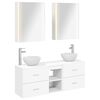 vidaXL Set dulap baie 5 buc. Alb Lemn prelucrat