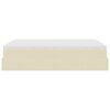 vidaXL Cadru de pat otoman cu saltea crem 140x200cm stofa