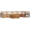vidaXL Set de canapele de exterior 6 buc. natural