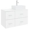 vidaXL Set de mobilier pentru baie 2 buc. Alb Lemn prelucrat