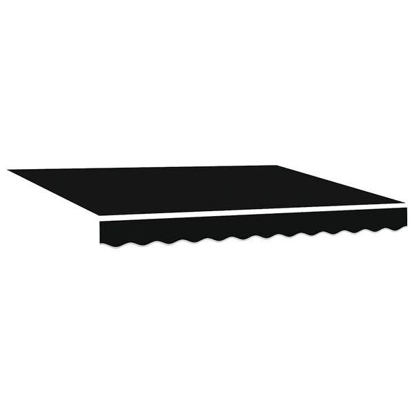 vidaXL Cortina Retractabilă Manual Negru 350 x 250 cm țesătură