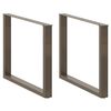 vidaXL Picioare de masă &icirc;n formă de U, 3 buc., oțel natural, 100 x (72-73) cm
