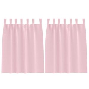 vidaXL Perdele Opaque cu Inel 2 pcs Roz bebe 140 x 140 cm Poliester