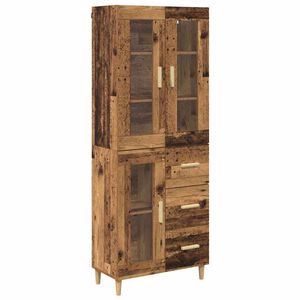 vidaXL Bufet cu sertar Lemn Vechi 69,5 x 34 x 180 cm Lemn compozit