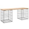 vidaXL Bancă de grădină, design gabion, 103x31x42 cm, lemn masiv pin