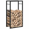 vidaXL Suport pentru lemne de foc, negru mat, 50x28x94 cm oțel