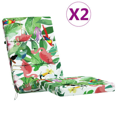 vidaXL Perne de scaun terasă, 2 buc., multicolor, textil oxford