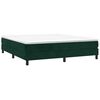 vidaXL Pat box spring cu saltea, verde &icirc;nchis, 160x200 cm, catifea