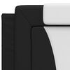 vidaXL Cadru de pat Viana fără saltea negru și alb 200x200cm piele artificială