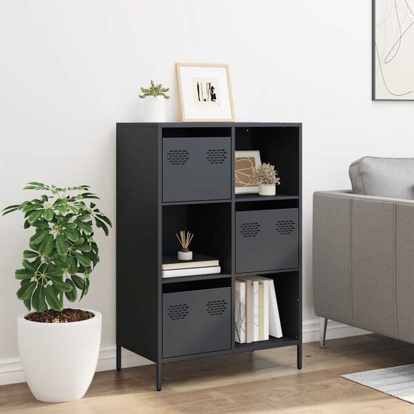 vidaXL Dulap înalt, antracit, 68x39x103,5 cm, oțel
