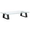 vidaXL Suport de monitor, negru, 40x20x8 cm, sticlă securizată/ metal