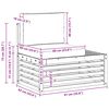 vidaXL Canapea de exterior cu braț final natural 91 x 63 x 73 cm