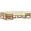 vidaXL Set de canapele de exterior 6 buc. Natural și Crem