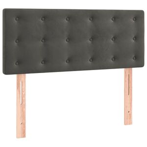 vidaXL Tăblie de pat, gri &icirc;nchis, 90x5x78/88 cm, catifea