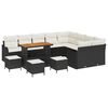 vidaXL Set de canapele pentru grădină 13 pcs Negru poliratan