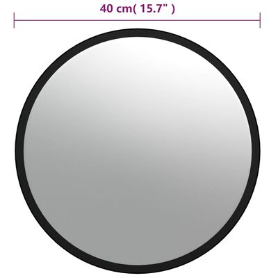 vidaXL Oglindă de trafic convexă de interior, negru, Ø40 cm, acril