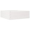 vidaXL Jardinieră de grădină, alb, 70x70x23 cm, lemn masiv de pin