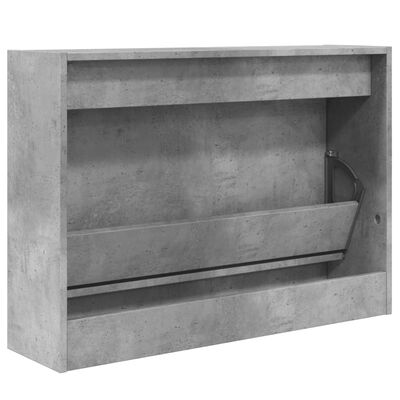 vidaXL Pantofar, gri beton, 80x21x57 cm, lemn prelucrat