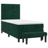 vidaXL Pat box spring cu saltea, verde &icirc;nchis, 90x190 cm, catifea