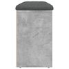 vidaXL Bancă de pantofi, gri beton, 102x32x50 cm, lemn prelucrat