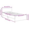 vidaXL Cadru de pat Stejar Negru 90 x 190 cm Lemn compozit