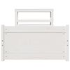 vidaXL Cadru de pat cu tăblie fără saltea, alb, 90x190 cm