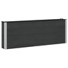 vidaXL Strat &icirc;nălțat de grădină Negru 200 x 30 x 72 cm WPC și Aluminiu
