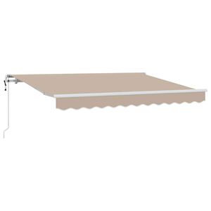 vidaXL Copertină retractabilă Bej 350 x 200 cm țesătură