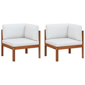 vidaXL Canapea de colț de grădină, 2 buc., cu perne, lemn de salc&acirc;m și fr&acirc;nghie