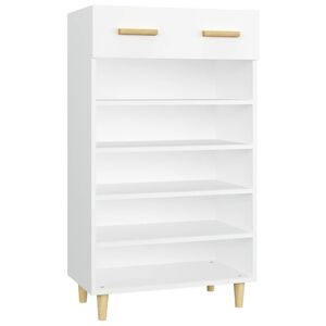 vidaXL Pantofar, alb, 60x35x105 cm, lemn compozit