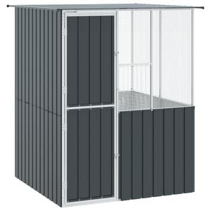 vidaXL Cușcă pentru păsări Antracit 165 x 165 x 200 cm Oțel Galvanizat