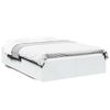vidaXL Cadru de pat, alb ,135x190 cm, lemn prelucrat