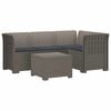 vidaXL Sofa de Grădină 4-Locuri cu Perne Aspect Ratan PP Gri deschis