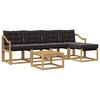 vidaXL Set de canapele de exterior 6 buc. Alb și negru