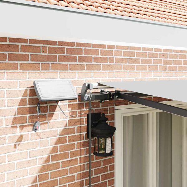 vidaXL Copertină cu Manual Antracit 5 × 3,5 m Metal