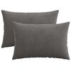 vidaXL Husă pentru pernă 2 pcs HEERLEN Gri &icirc;nchis 30 x 50 cm cord