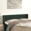 vidaXL Tăblie de pat cu aripioare verde &icirc;nchis 147x16x78/88 cm catifea