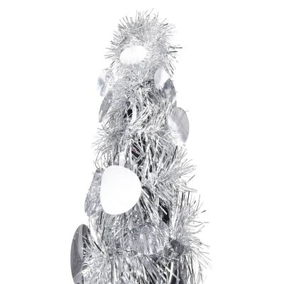 vidaXL Brad de Crăciun artificial tip pop-up, argintiu, 150 cm, PET