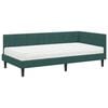 vidaXL Cadru de pat colțar cu saltea cu headboard 2 pcs Verde Catifea