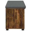 vidaXL Bancă pentru hol cu pernă Stejar fumuriu 100 x 38 x 46 cm