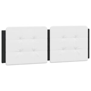 vidaXL Pernă pentru tăblie pat, Zadar, alb și negru, 137cm, piele artificială