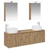 vidaXL Set dulap baie 5 pcs Stejar Artizanal Lemn prelucrat