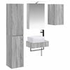 vidaXL Set de mobilier pentru baie 5 pcs Sonoma gri