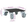 vidaXL Role pentru mobilă, 4 buc., cu dispozitiv de ridicare, 13,5x13,5x6 cm, oțel, 1300 kg