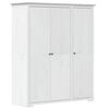 vidaXL Șifonier "BODO", alb, 146x53,5x173 cm, lemn masiv de pin