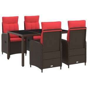 vidaXL Set dining pentru exterior 5 buc. poliratan